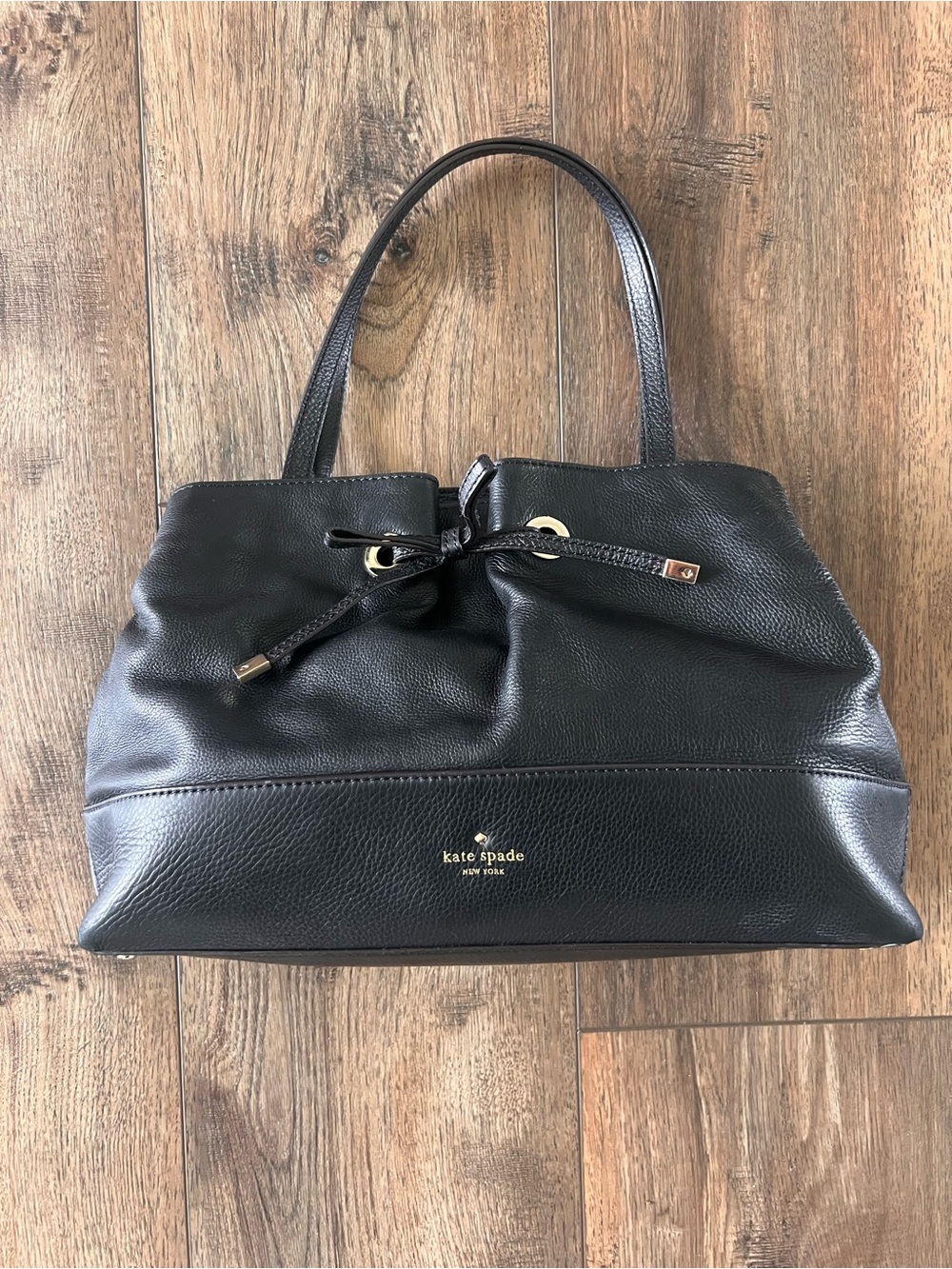 Kate Spade Black Leather Purse Shoulder Bag Pebbled Marianne Excellent